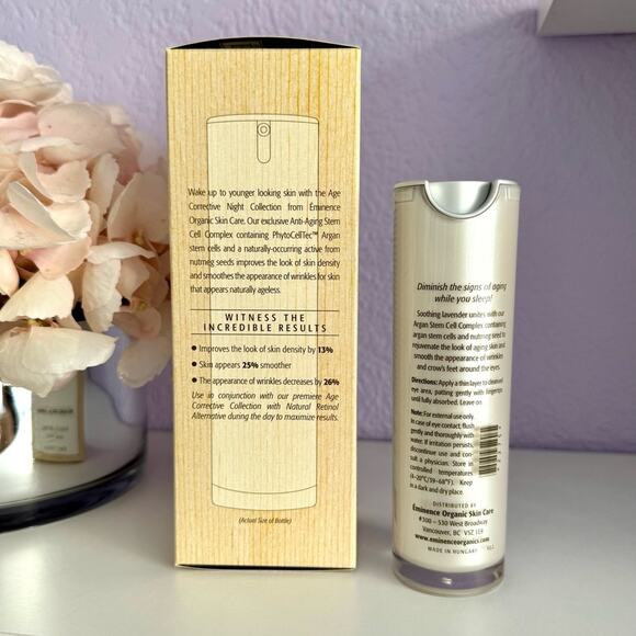 New! EMINENCE Organics Lavender Age Corrective Night Eye Cream, 30ml/1.05oz - Picture 6 of 6